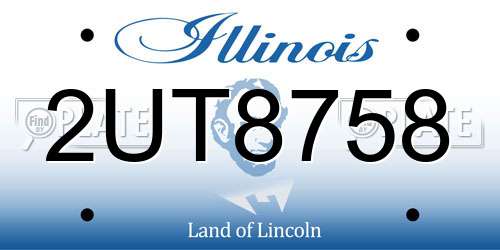 2UT8758 Illinois License Plate