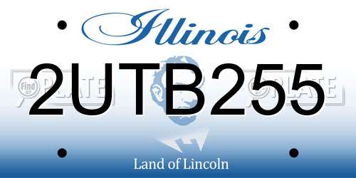 2UTB255 Illinois License Plate