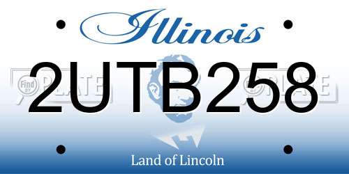 2UTB258 Illinois License Plate