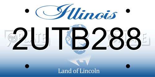 2UTB288 Illinois License Plate