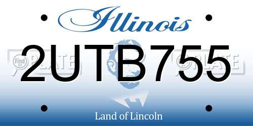 2UTB755 Illinois License Plate
