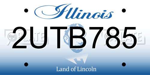 2UTB785 Illinois License Plate