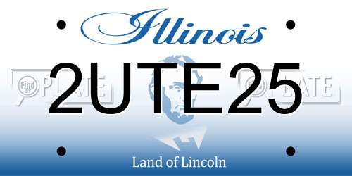 2UTE25 Illinois License Plate