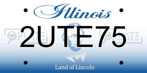 2UTE75 Illinois License Plate