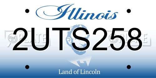 2UTS258 Illinois License Plate
