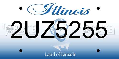 2UZ5255 Illinois License Plate