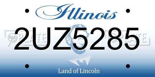 2UZ5285 Illinois License Plate