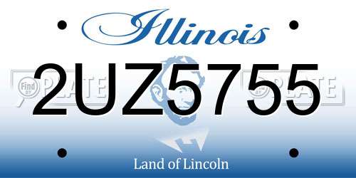 2UZ5755 Illinois License Plate