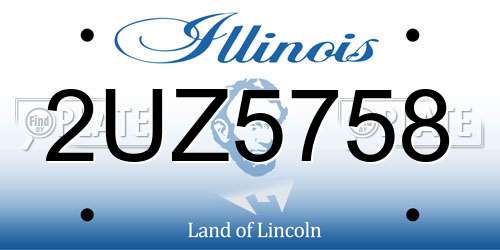 2UZ5758 Illinois License Plate