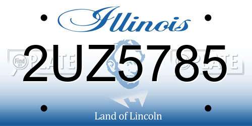 2UZ5785 Illinois License Plate