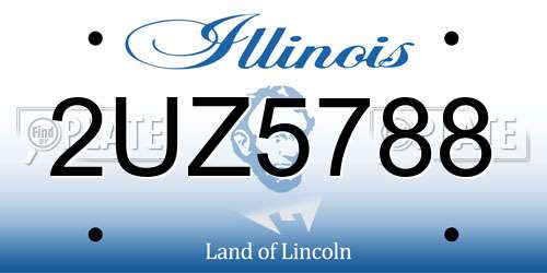 2UZ5788 Illinois License Plate