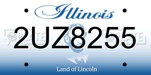 2UZ8255 Illinois License Plate