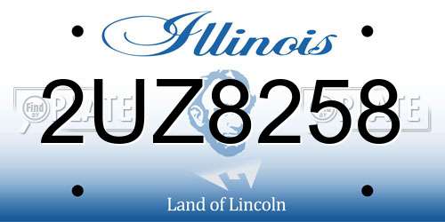 2UZ8258 Illinois License Plate