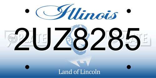 2UZ8285 Illinois License Plate