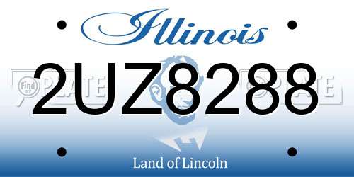 2UZ8288 Illinois License Plate