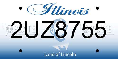 2UZ8755 Illinois License Plate