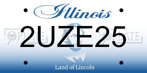 2UZE25 Illinois License Plate