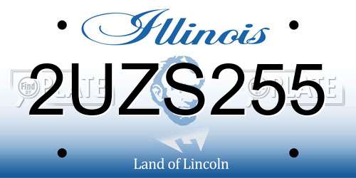 2UZS255 Illinois License Plate