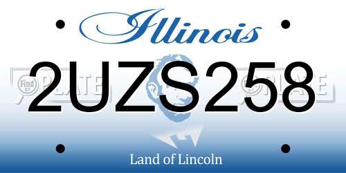 2UZS258 Illinois License Plate
