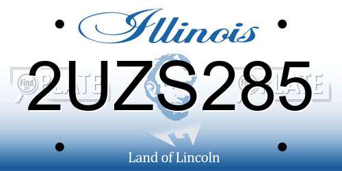 2UZS285 Illinois License Plate
