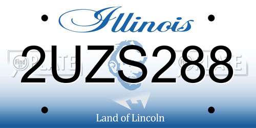 2UZS288 Illinois License Plate