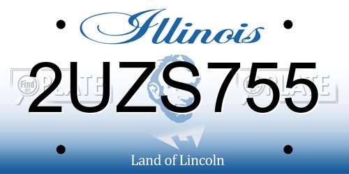 2UZS755 Illinois License Plate