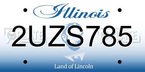2UZS785 Illinois License Plate