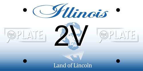 2V Illinois License Plate