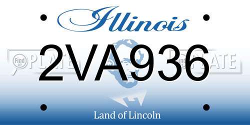 2VA936 Illinois License Plate
