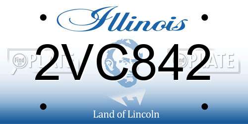 2VC842 Illinois License Plate