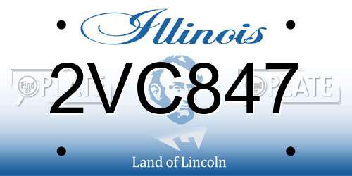 2VC847 Illinois License Plate