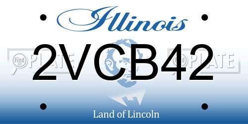 2VCB42 Illinois License Plate