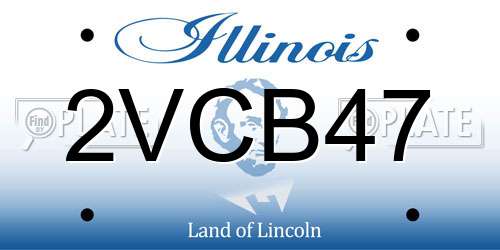 2VCB47 Illinois License Plate