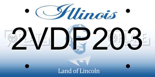 2VDP203 Illinois License Plate