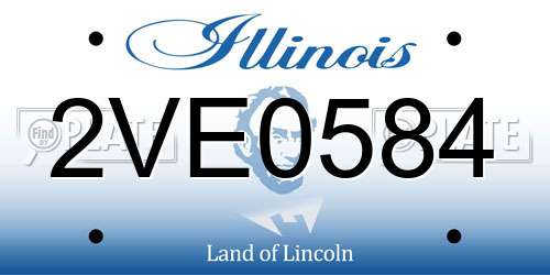 2VE0584 Illinois License Plate
