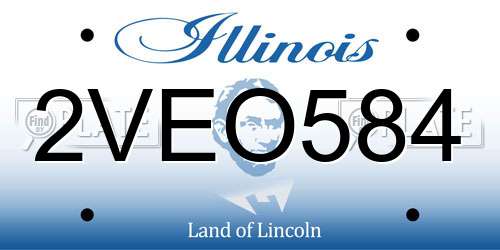 2VEO584 Illinois License Plate