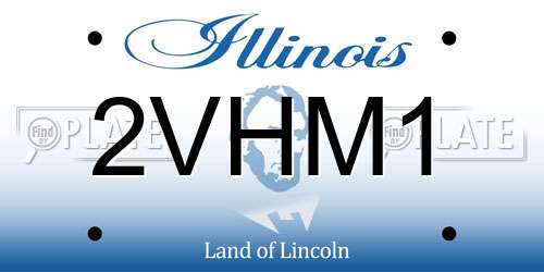 2VHM1 Illinois License Plate