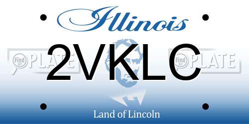 2VKLC Illinois License Plate