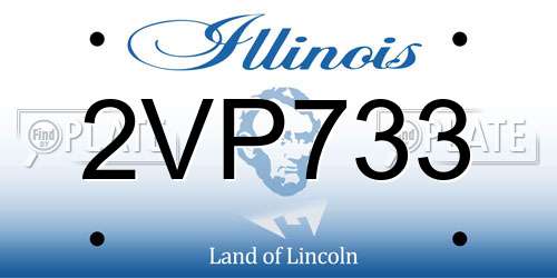 2VP733 Illinois License Plate