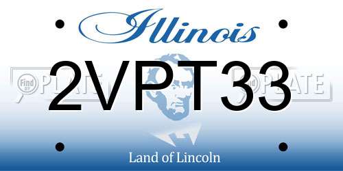 2VPT33 Illinois License Plate