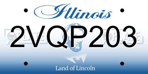 2VQP203 Illinois License Plate