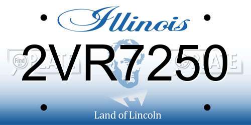2VR7250 Illinois License Plate