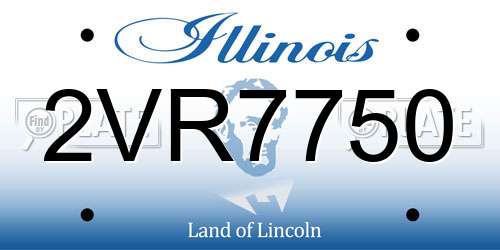 2VR7750 Illinois License Plate