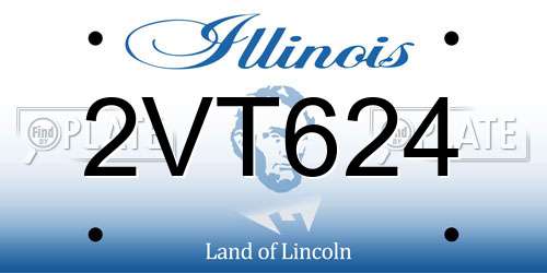 2VT624 Illinois License Plate