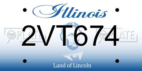 2VT674 Illinois License Plate