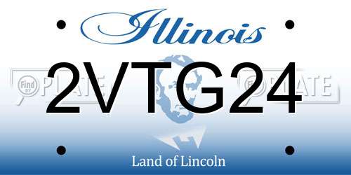 2VTG24 Illinois License Plate