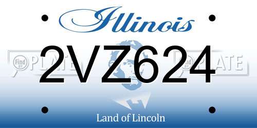 2VZ624 Illinois License Plate