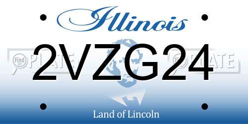 2VZG24 Illinois License Plate