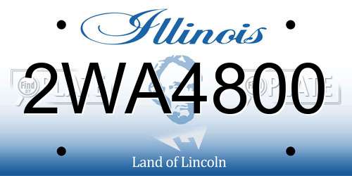 2WA4800 Illinois License Plate
