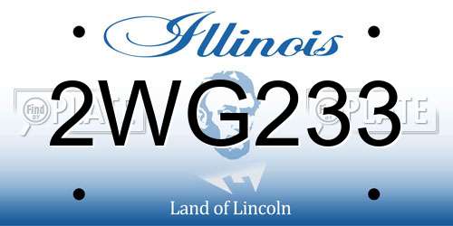 2WG233 Illinois License Plate